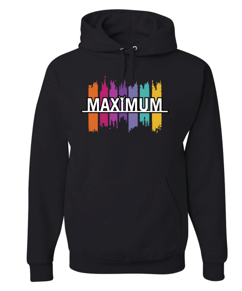 Maximum Black Hoodie Colored Logo 3