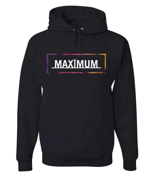 Maximum Black Hoodie Colored Logo 4