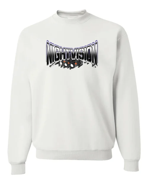 OGA White Crewneck Night Vision