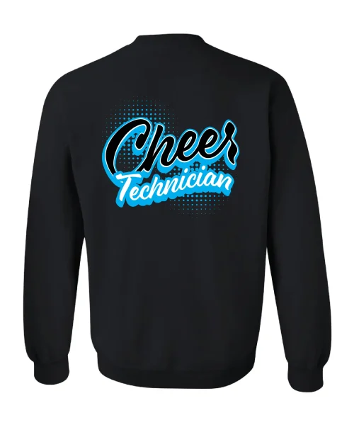 CT Cheer Technicians - Black Crew Neck Back