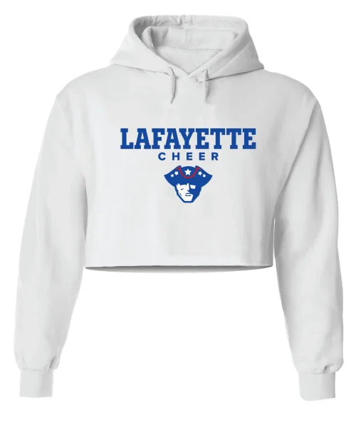 LHS White Crop Hoodie