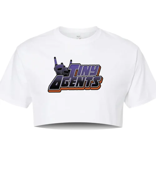 OGA White Cropped Tee Tiny Agents