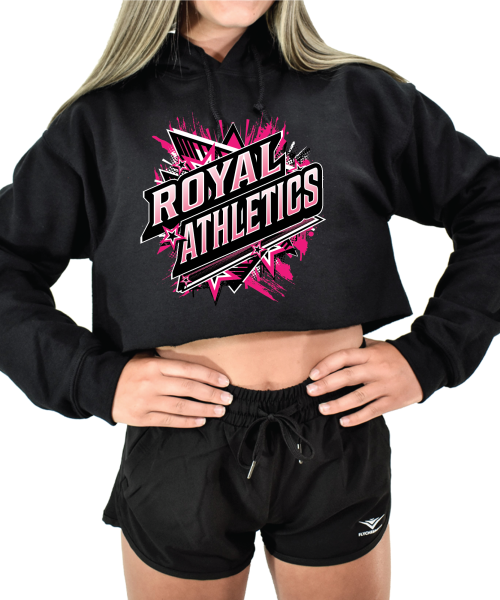 RAM Black Crop Hoodie