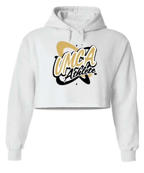 UCMA White Crop Hoodie