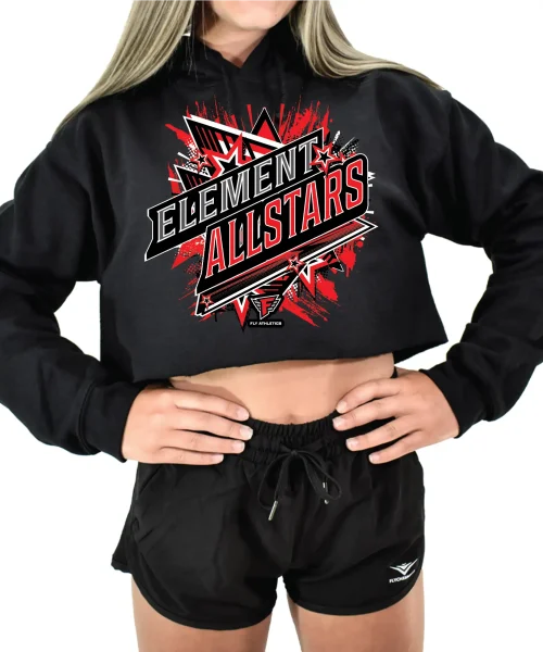 EA Black Crop Hoodie