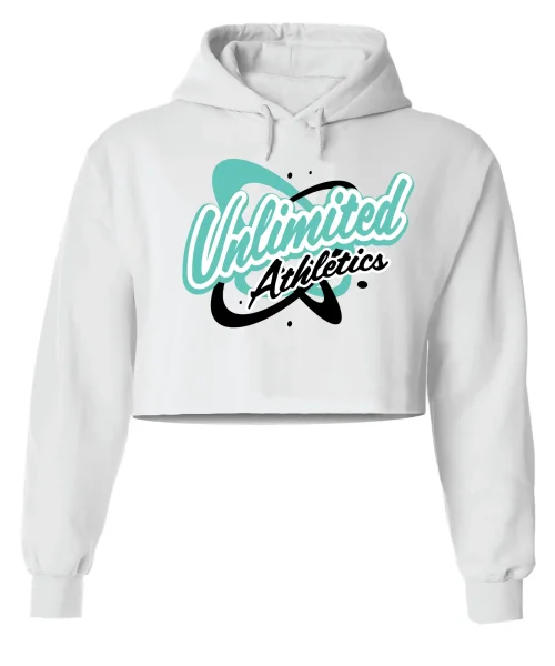 UA White Crop Hoodie