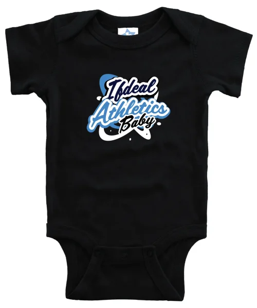 IA Ideal Athletics Black Baby Onesie
