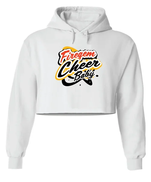 FG White Crop Hoodie