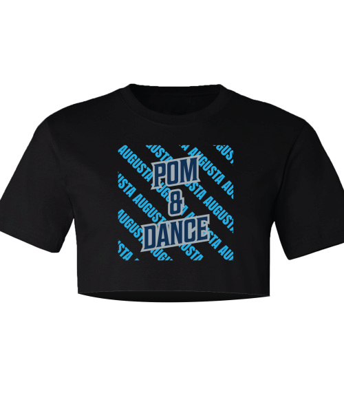 AU Pom & Dance Black Cropped Tee