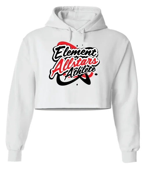 EA White Crop Hoodie