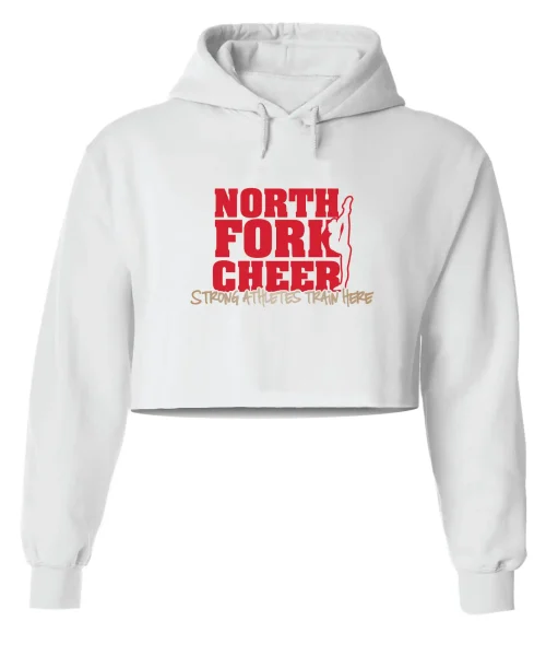 NFC White Crop Hoodie
