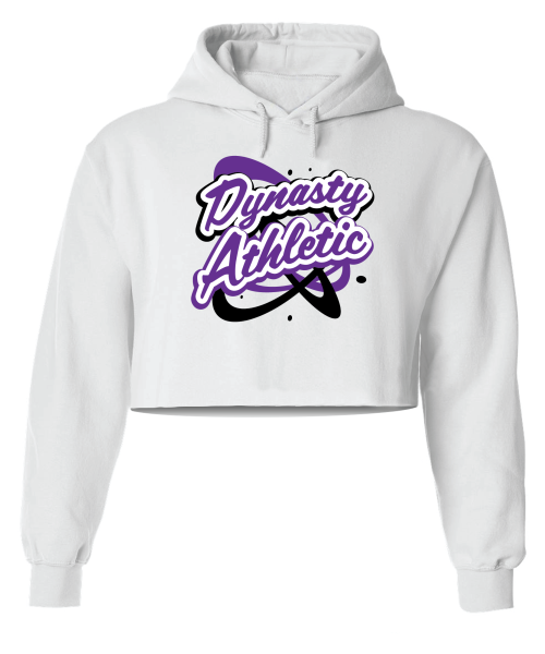 DA White Crop Hoodie