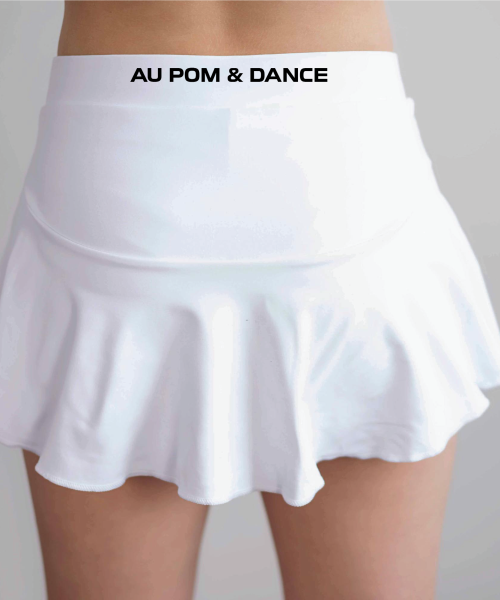 AU Pom & Dance White Skirt