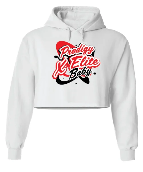 PXE White Crop Hoodie
