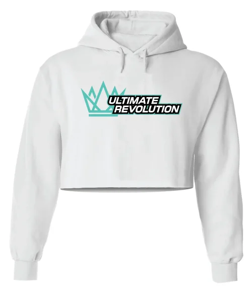 URA White Crop Hoodie