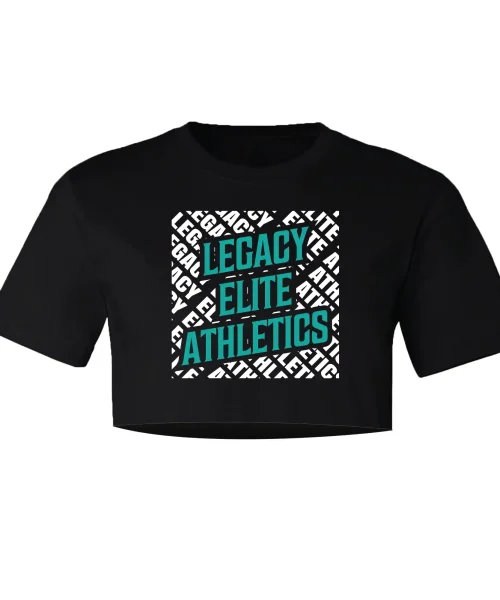 LEA Black Crop Tee
