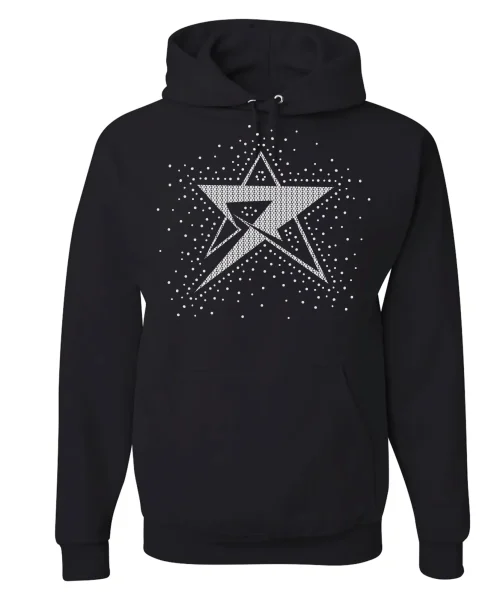 WEA Black Rhinestone Hoodie