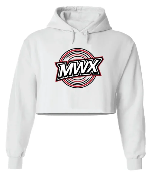 MWX White Crop Hoodie