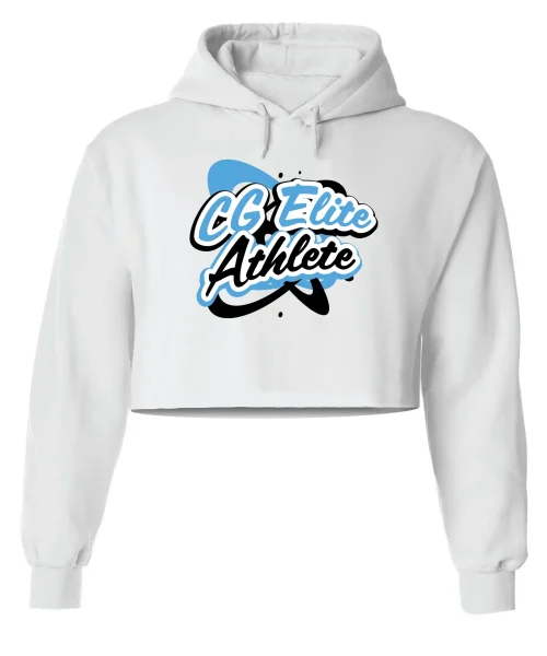 CG Crop White Hoodie