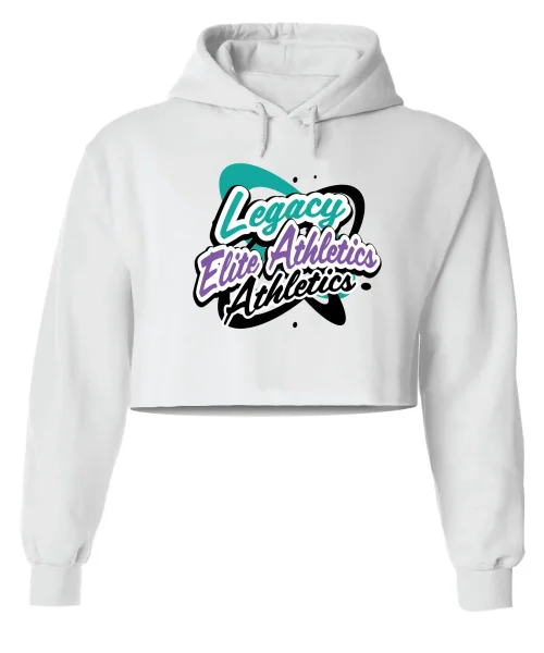 LEA White Crop Hoodie