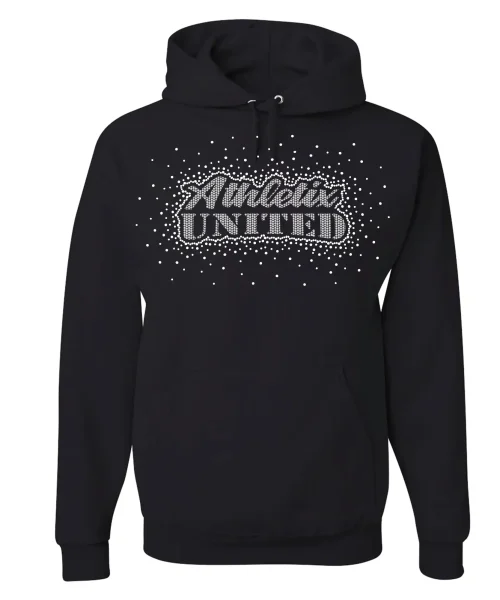 AU Black Rhinestone Hoodie
