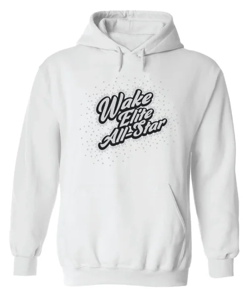 WEA White Rhinestone Hoodie