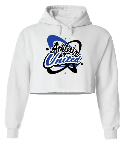 AU White Crop Hoodie