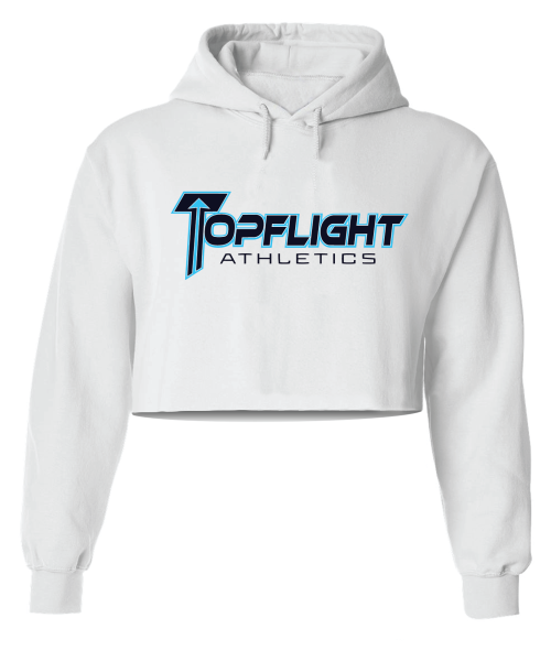 TFA White Crop Hoodie