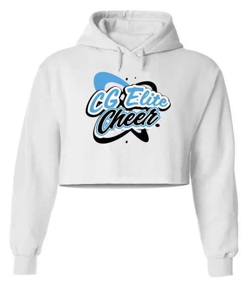 CG Crop White Hoodie