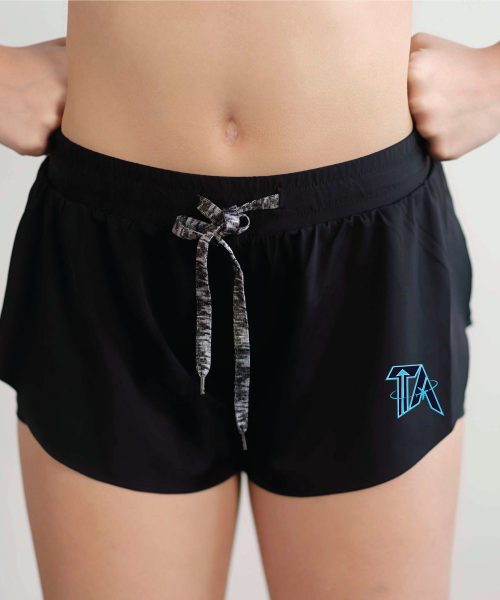 TA Black Flutter Shorts