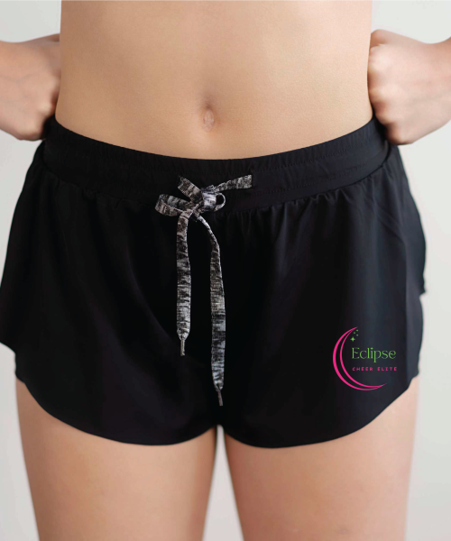 Eclipse Elite Black Flutter Shorts