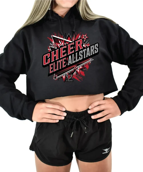 CEA Black Crop Hoodie