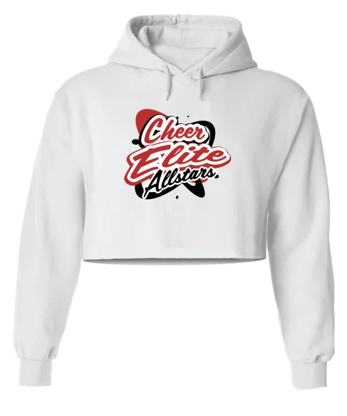 CEA White Crop Hoodie