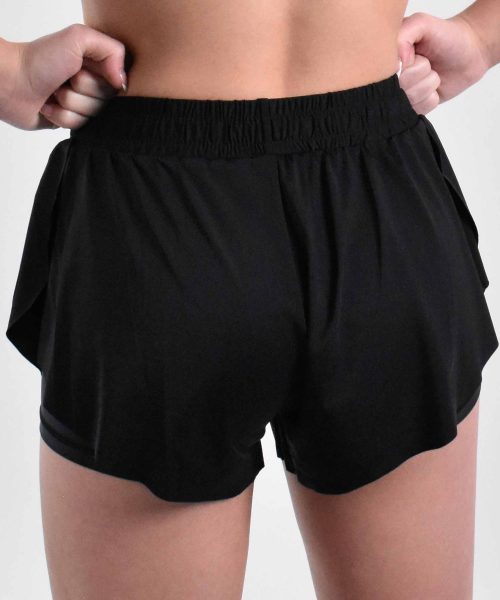 Black Flutter Shorts