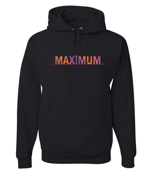 Maximum Black Hoodie Colored Logo