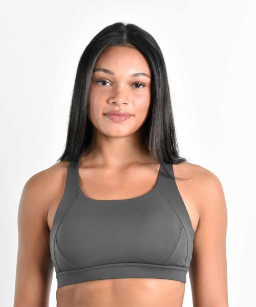 Gray Cross Bra