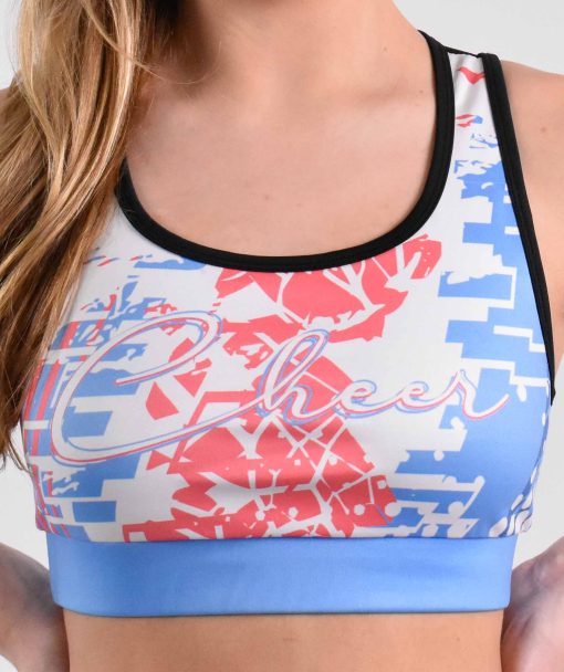 Blue & Pink Sports Bra - Image 2
