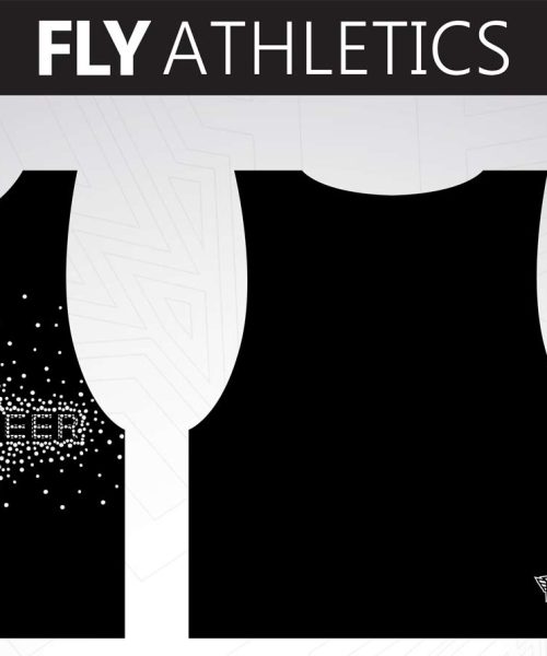 XC Rhinestone Fitted Athletic Crop