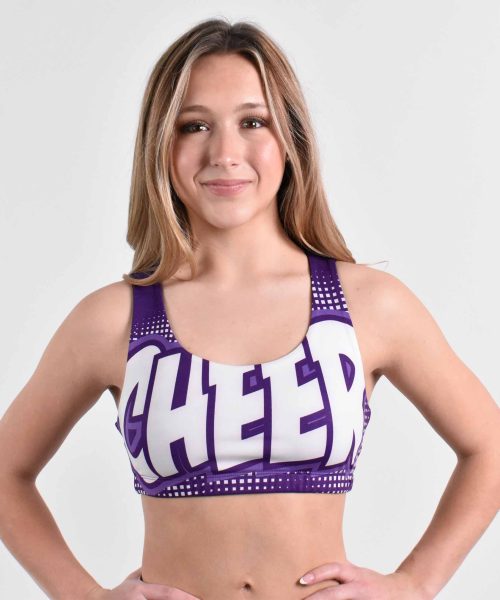 Purple Cheer Sports Bra