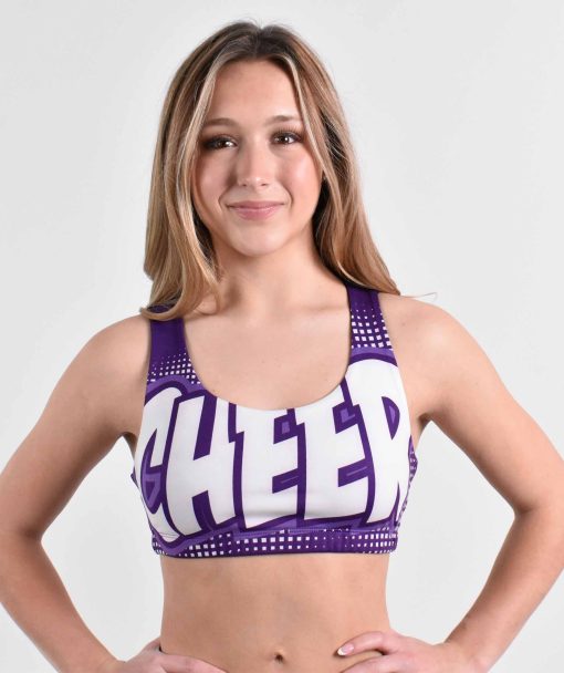 Purple Cheer Sports Bra