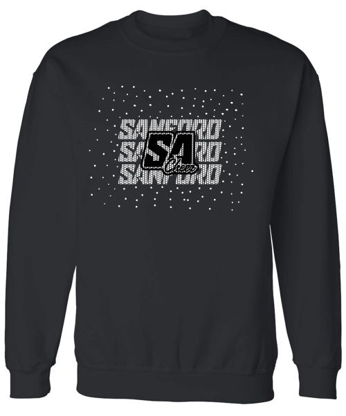 SA Sanford Black Rhinestone Crewneck