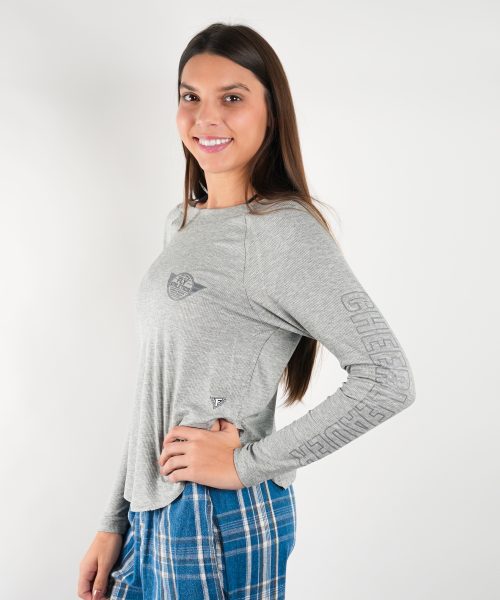 Grey Long Sleeve Pajama Top