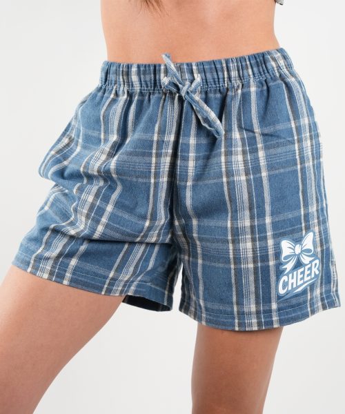 Blue Flannel Pajama Shorts