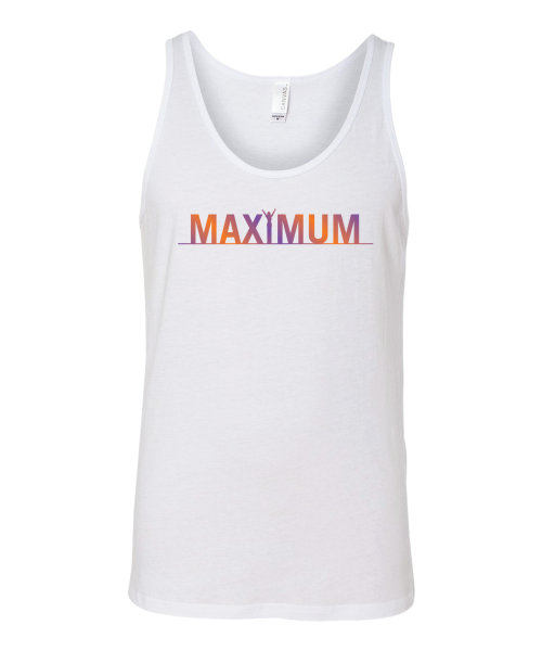 Maximum White Tank Colored Logo