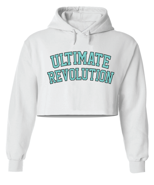 URA White Crop Hoodie 2