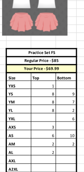 Carolina Flipz Tank and Skirt