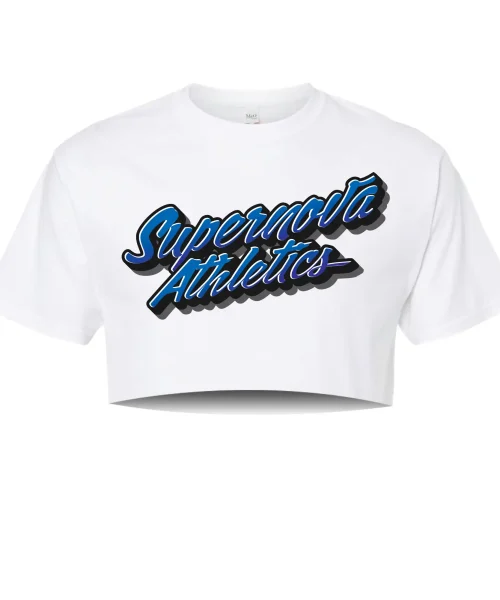 Supernova White Crop Tee