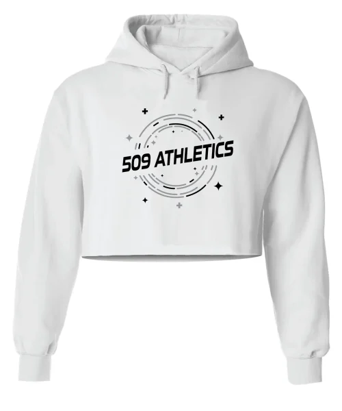 509 White Crop Hoodie
