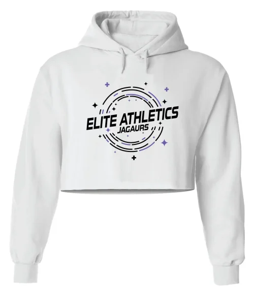 EAJ White Crop Hoodie