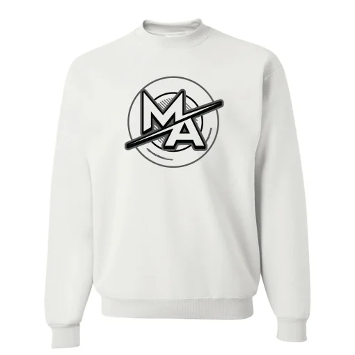 MA White Crewneck